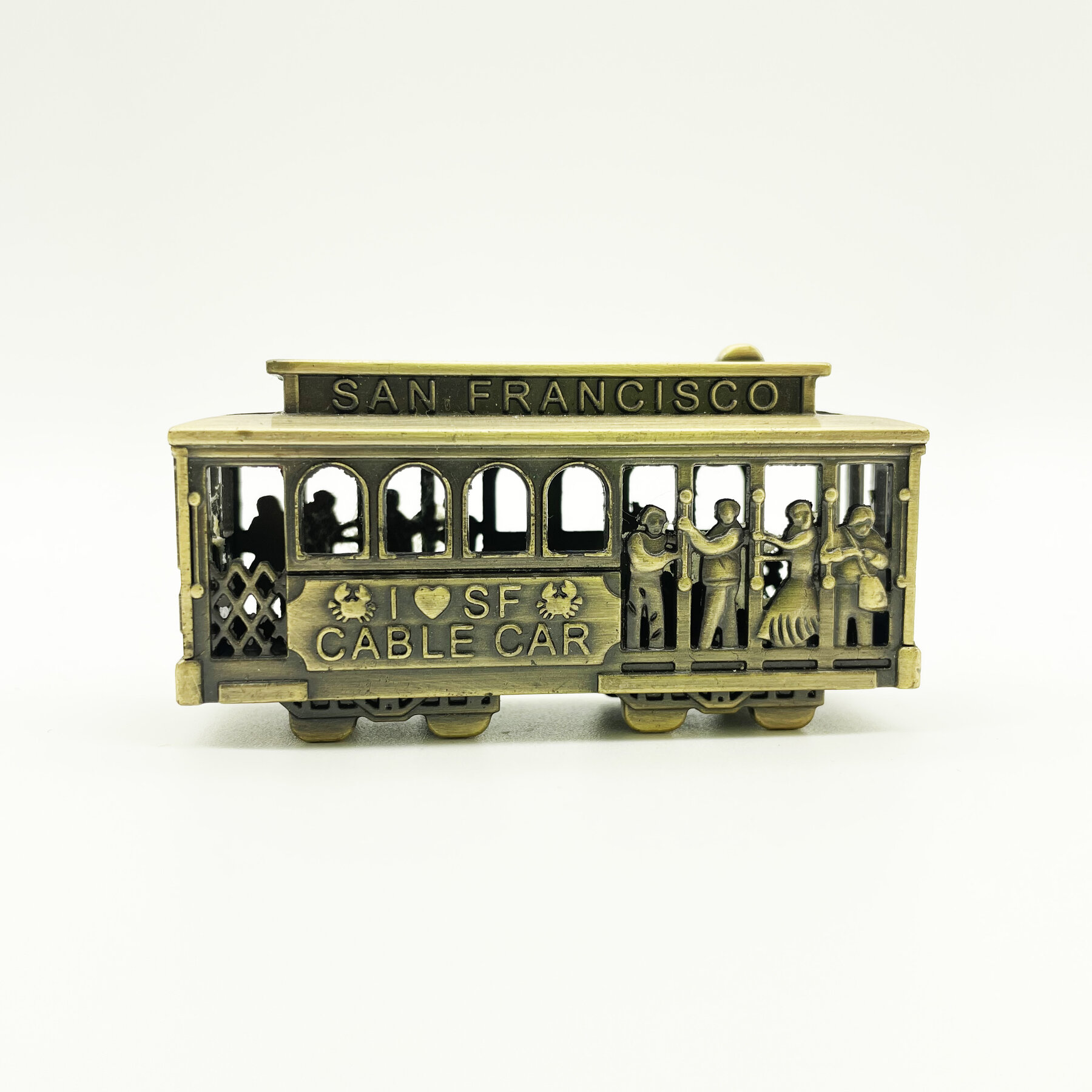 Custom metal cable car board game token, OEM tabletop component